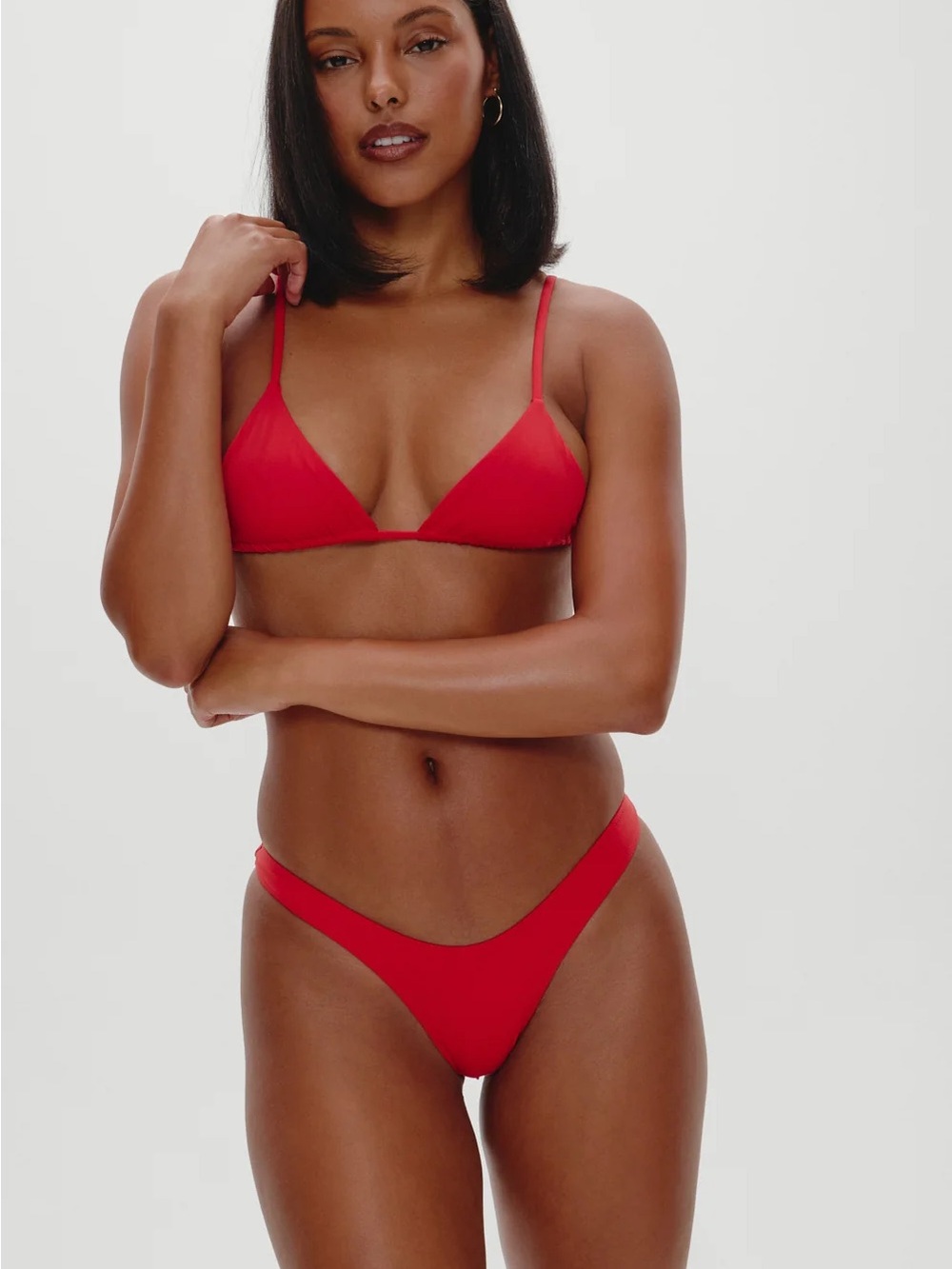 Frankieโs Bikiniโs Full Moon Micro Bikini Bottom in True Red